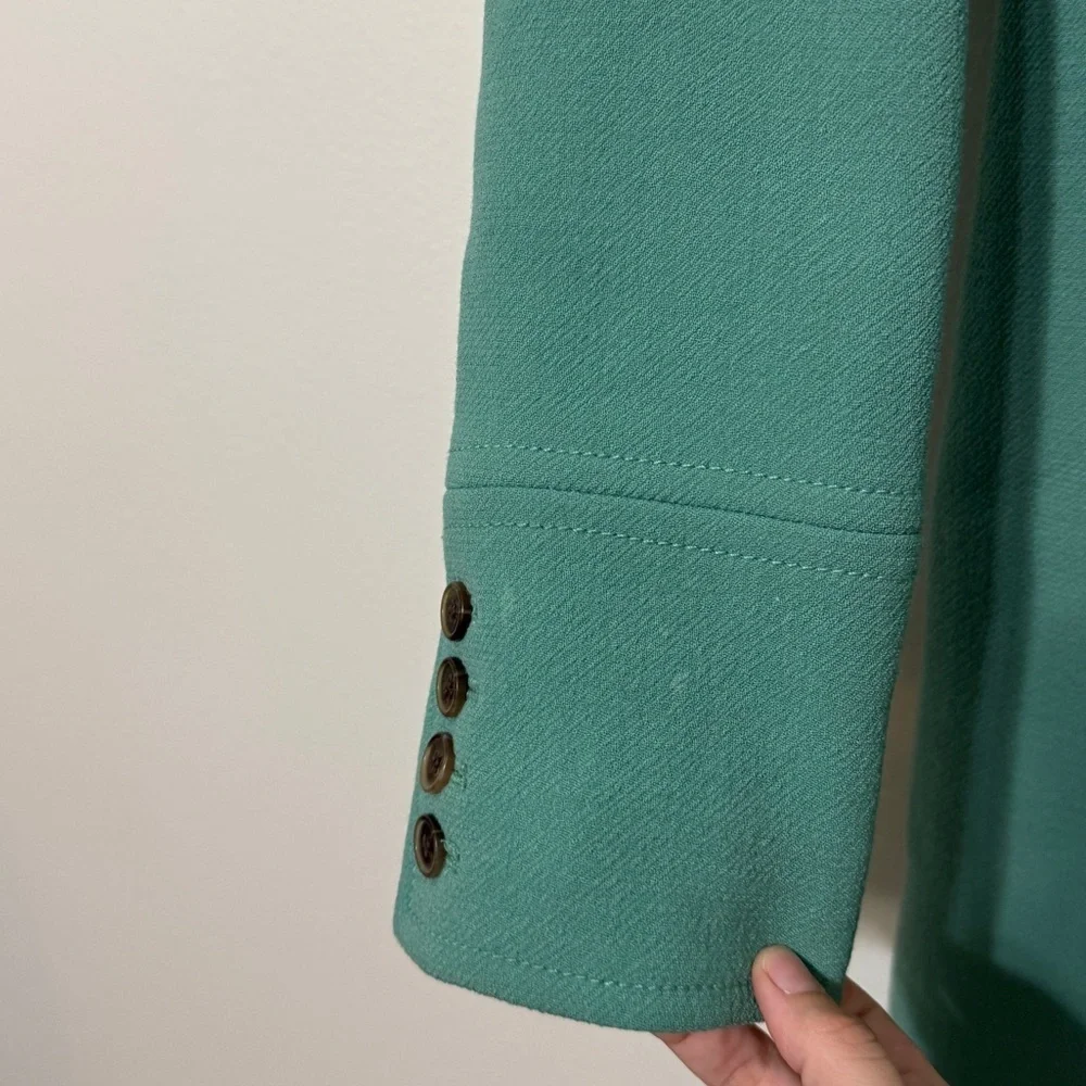 J Crew Classic Lady Day Coat Size 2 Wool Double Cloth Green